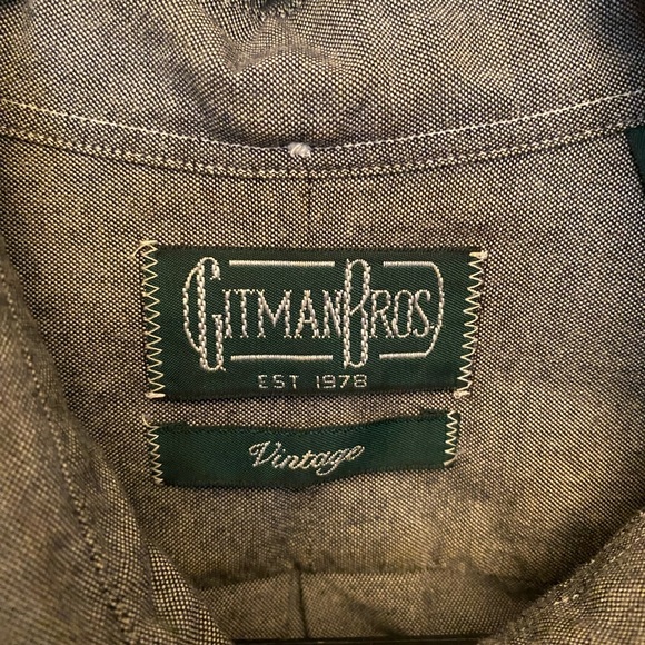 Gitman Brothers Vintage light grey Oxford button down - Picture 3 of 6